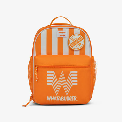 Front View | Whataburger Mini Convertible Backpack Cooler::::GRS recycled material