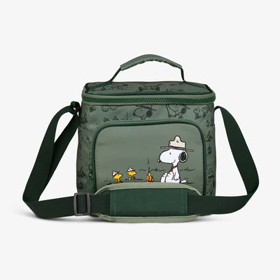 Front View | Peanuts Beagle Scouts Square Lunch Cooler Bag::::Custom screenprint 