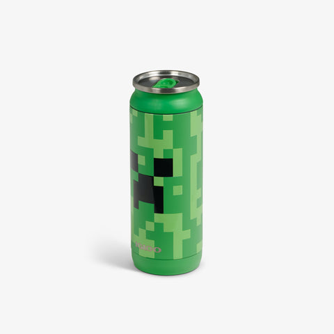 Angle View | Minecraft Creeper 16 Oz Can::::Sliding mouth-opening tab