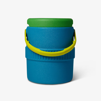 Back View | Barrel of Fun 2 Gallon Jug::Fiesta Blue