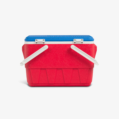 Back View | Retro Picnic Basket 25 Qt Cooler::Americana::