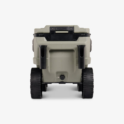 Back View | Trailmate Journey 70 Qt Cooler::Olive/Black::Rear accessory slots