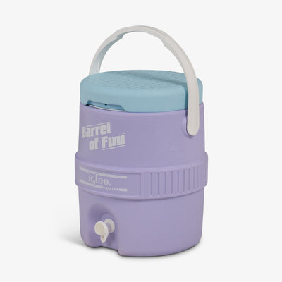 Angle View | Retro Barrel of Fun 2 Gallon Jug::Lilac::