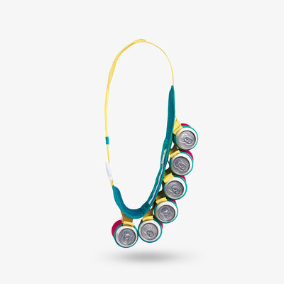 Looped Angle View | Retro Beerdolier::Jade::Adjustable strap