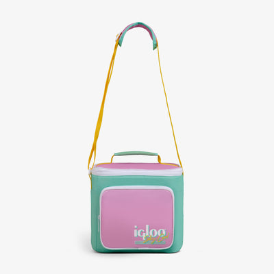 Strap View | Retro Square Lunch Bag::Tea Rose::