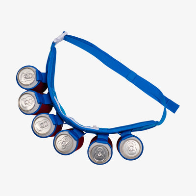 Looped Angle View | Retro Beerdolier::Americana::Adjustable strap