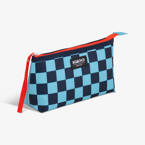 Angle View | Kids Lunch Snack Bag::Checkers::Wristlet strap