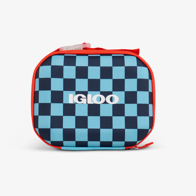 Front View | Kids Mini Modern Lunch::Checkers::Crush-proof design