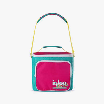 Handle View | Retro Square Lunch Bag::Jade