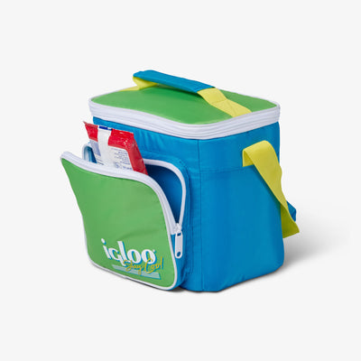 Pouch View | Retro Square Lunch Bag::Fiesta Blue