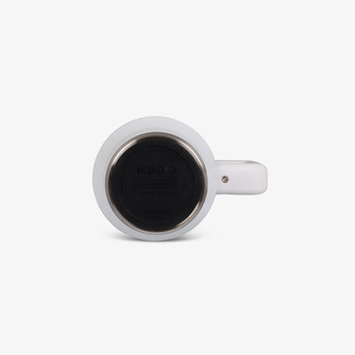 Bottom View | 32 Oz Flip ‘n’ Sip Travel Mug::White::Built-in coaster