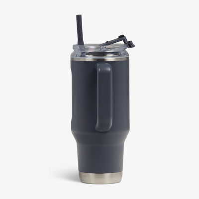 Profile View | 32 Oz Flip ‘n’ Sip Travel Mug::Carbonite::Side handle