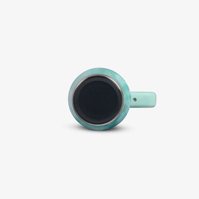 Bottom View | 32 Oz Flip ‘n’ Sip Travel Mug::Seafoam::Built-in coaster